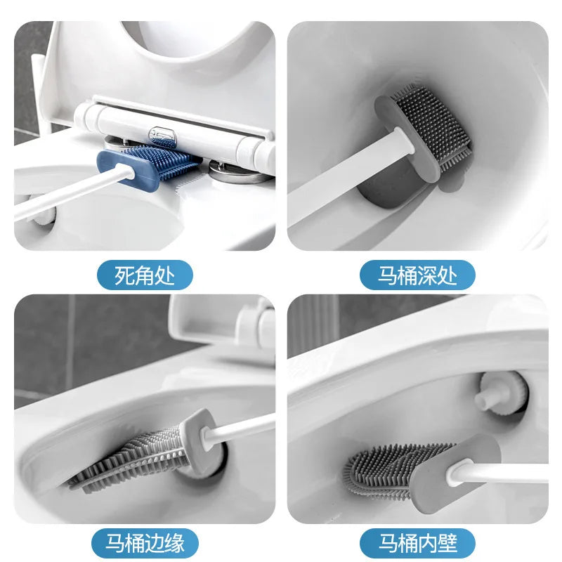 JotaClean™ Silicone Toilet Brush & Holder