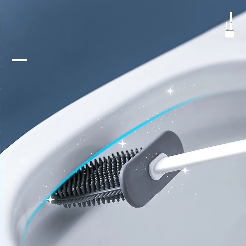 JotaClean™ Silicone Toilet Brush & Holder