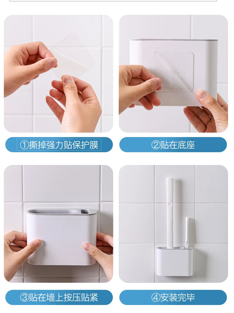 JotaClean™ Silicone Toilet Brush & Holder